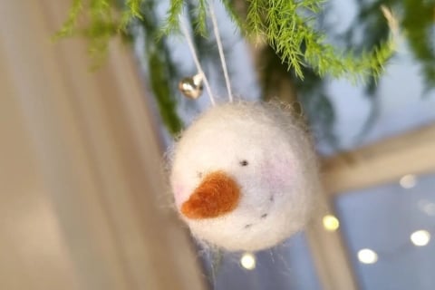 Christmas felt workshop at Carew Castle