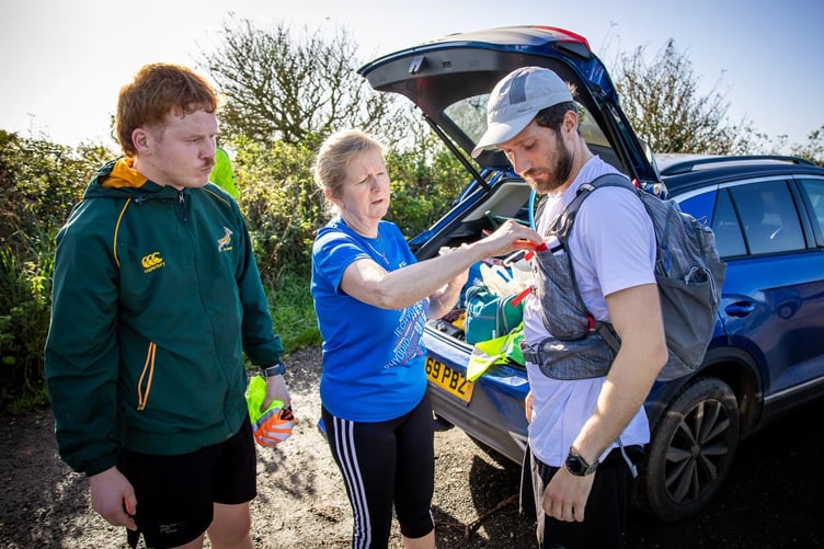 Adam Jovic’s mum Elaine helps equip him for running.