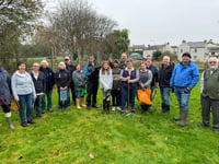 Local heroes and visitors kickstart MIlton Play Park rewilding project