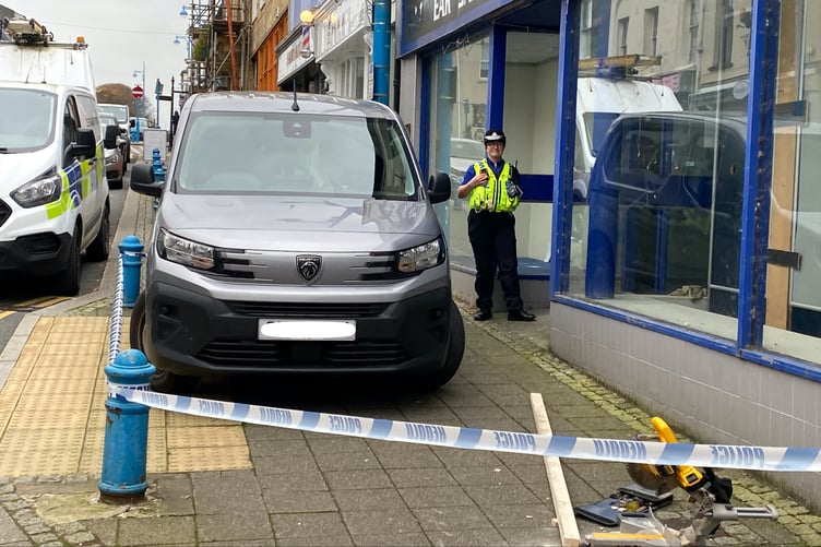 The scene in Dimond Street on Monday, November 4.