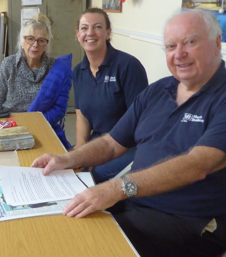 Morris Bros Tenby store owner Howard Lewis with daughter Katherine and sister Gaynor