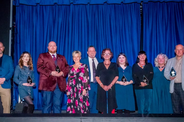 Award winners and presenters at the Tenby Observer Community Kindness Awards