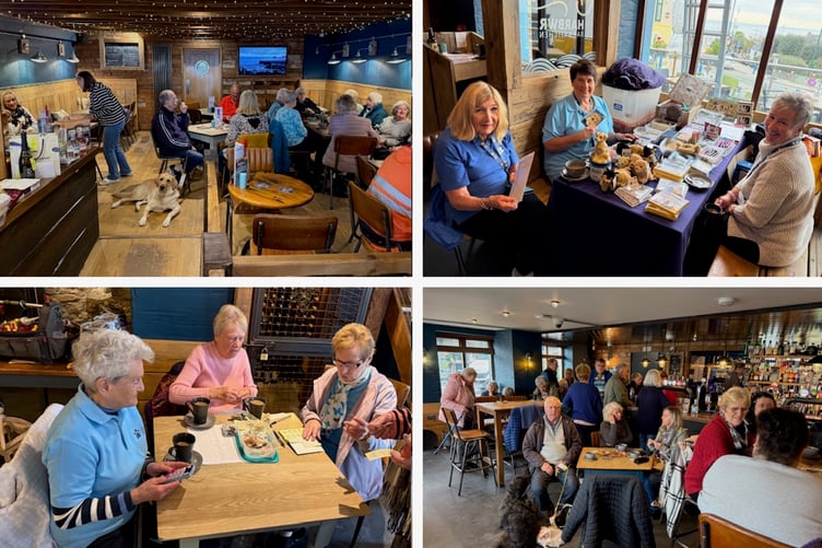 Scenes from the Guide Dogs Cymru coffee morning at Harbwr Bar & Kitchen, Saundersfoot