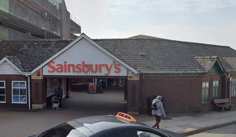 Entrance to Sainsbury’s store, Tenby