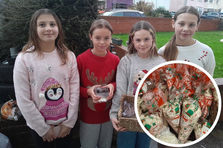 Pembroke and Pembroke Dock Lions are saying a big thank you to Mia Tia Amy and Chloe for raising funds for the local organisation that supports many worthy causes. The girls are out and about for the next couple of weeks, selling reindeer food ready for little ones to feed Santa’s reindeers on Christmas Eve.
