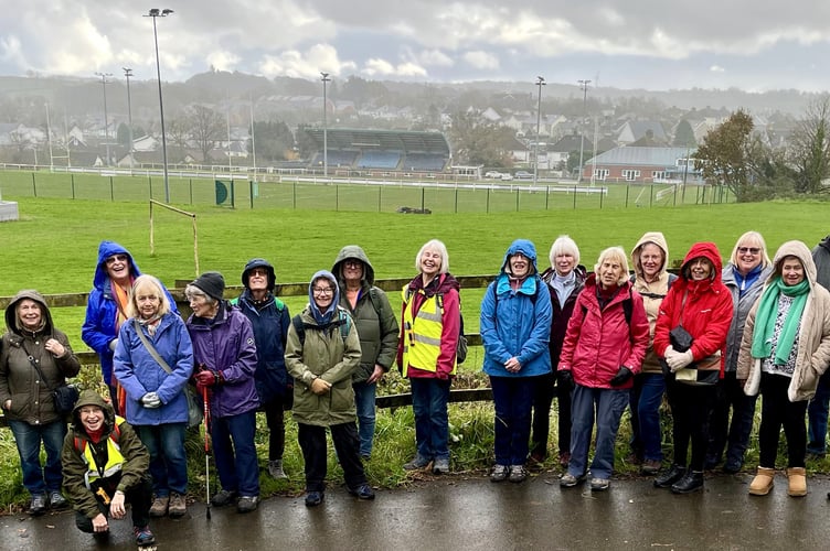 Steadies near the hallowed turf of Narberth Rugby Club.