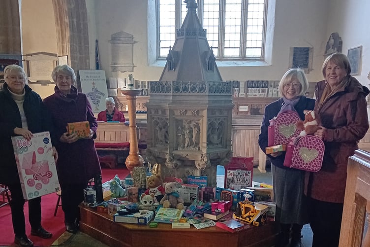 Gifts and vouchers were brought to