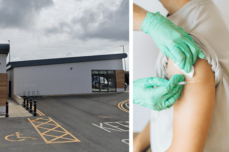 The drop-in vaccination centre is next to Domino’s, Neyland.