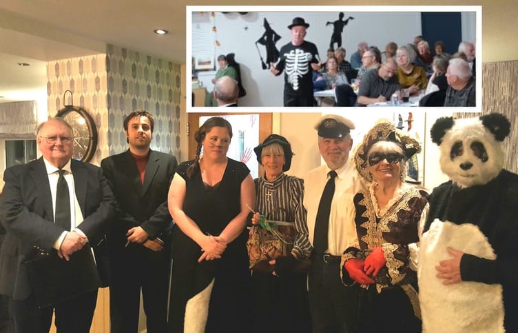 Harvey’s Murder Mysteries group says: “The suspect on the far right is obviously a ‘bear-faced liar’ - readers may recognise him better as a suspect skeleton!”