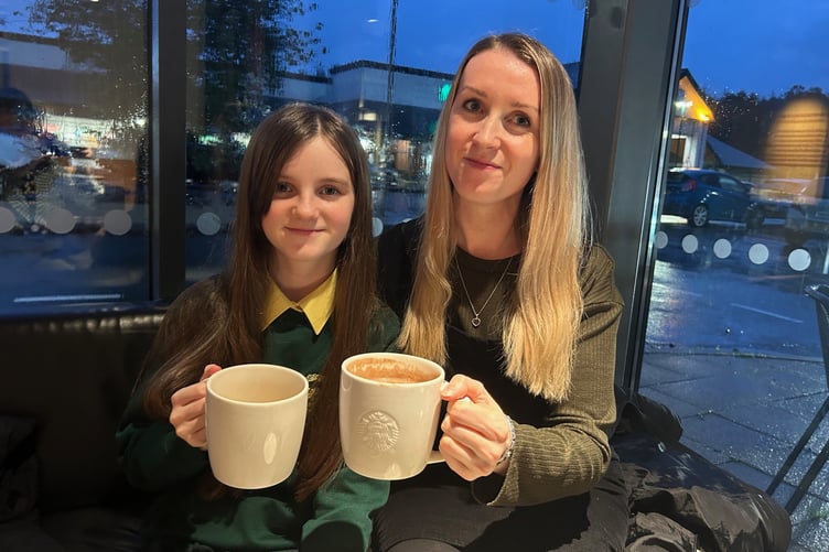 Seren Morgan with mum Katie