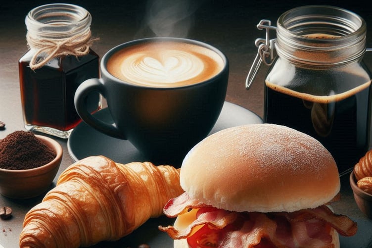 Bacon bap, croissant