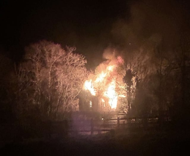 Fire 'completely destroys' west Wales building