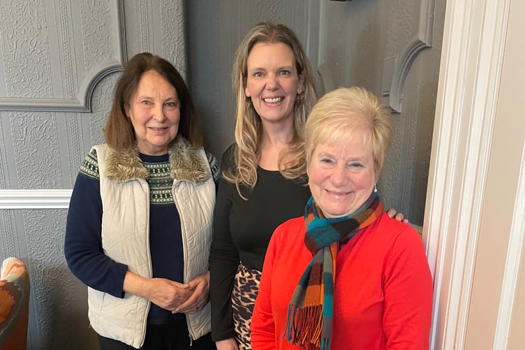 President Jane Davies, guest speaker Bethan Jones-Hughes and Club member Gwenda Jones