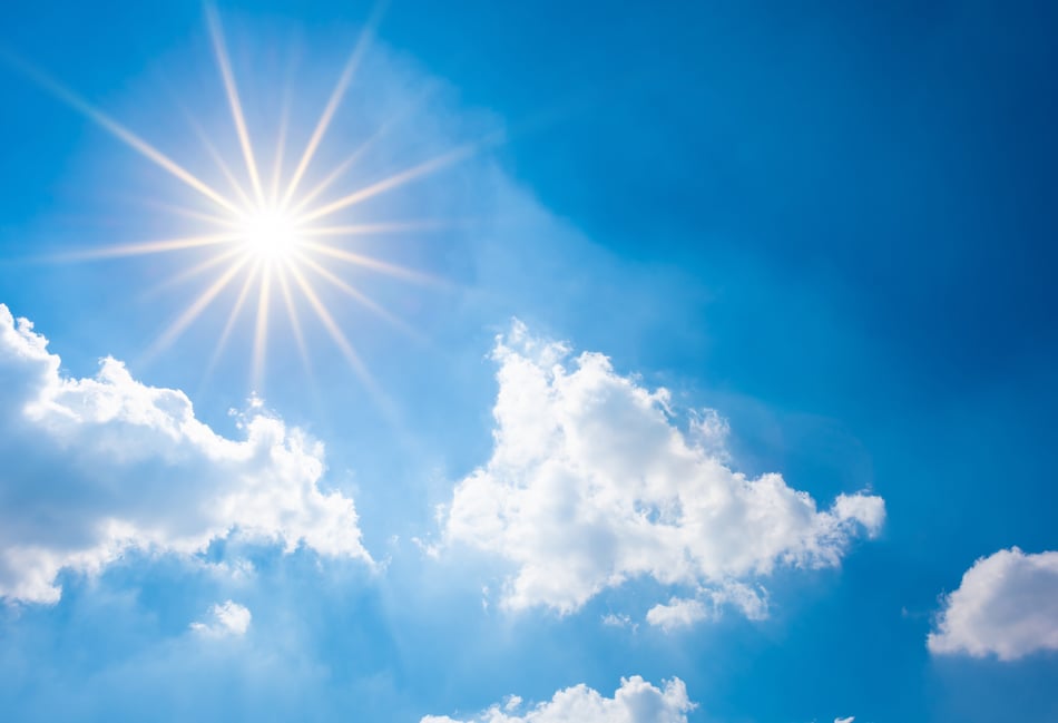 Sunday sunshine with mild breezes and patchy showers midday