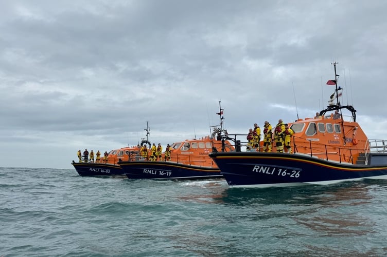 The three Tamar Class lifeboats