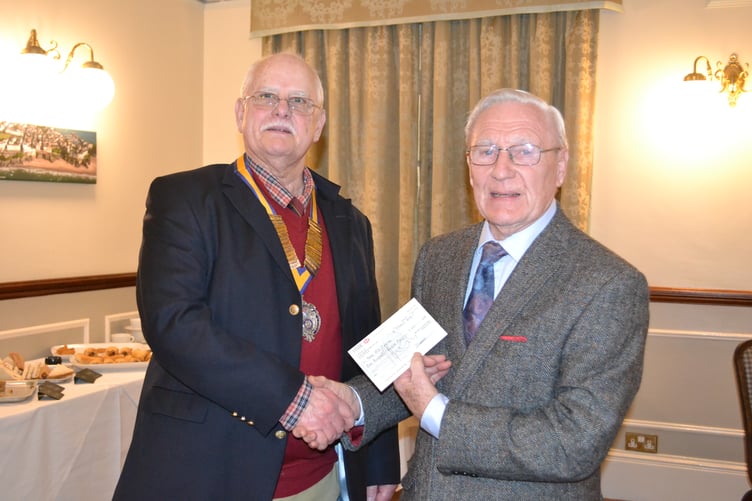 A thankful recipient of a Tenby Rotary Club donation was Ken Bromley, representing the Neyland-based Hope Therapy Centre which provides accessible and affordable therapies to clients with MS and other neurological and health conditions. Ken said: “ it will help to give a new lease of life to those most in need.”