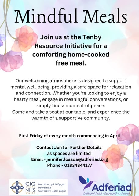 Mindful Meals - Tenby poster