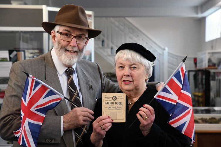 Peter and Marilyn Mitchell dressed up for the Forties Dance