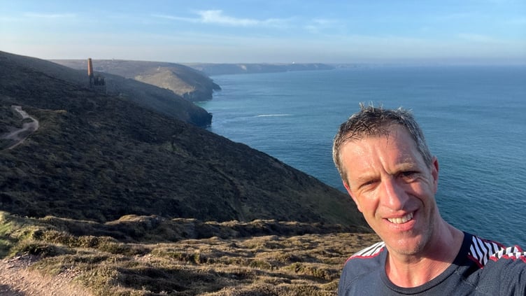 Marathon runner Tom McHugh, raising money for Prostate Cymru and PROSTATE CANCER UK