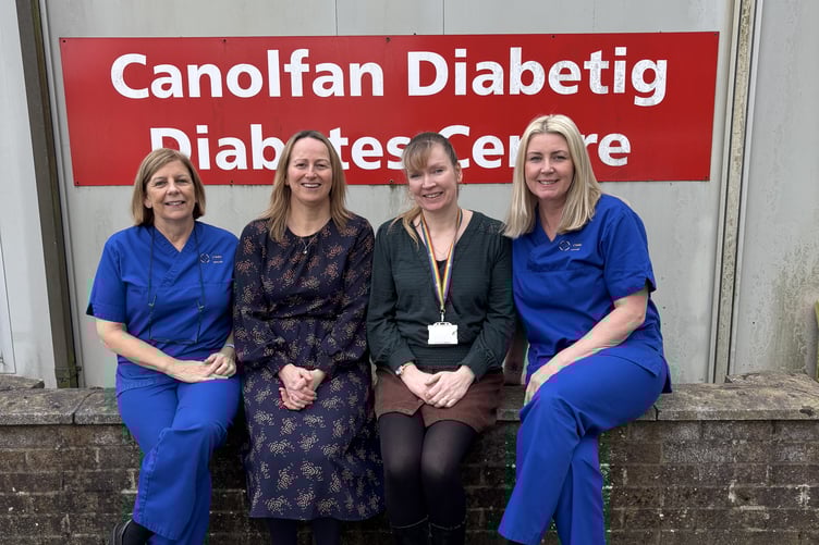Amanda Hunter (Diabetes Specialist Nurse), Dr Lisa Forrest (Diabetes Consultant), Ann-Marie Martin (Diabetes Specialist Dietician) and Esther Turner (Diabetes specialist Nurse).