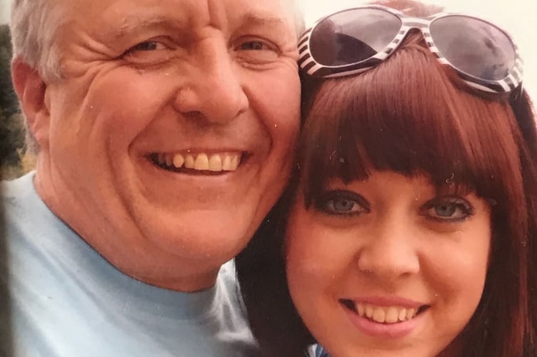 Rhian Griffiths with her father Wayne