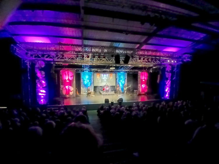 An audience of around 230 greatly appreciated the performance by Rebel Dean as Shaky in The Shakin' Stevens Story at Folly Farm on Friday, April 25.
