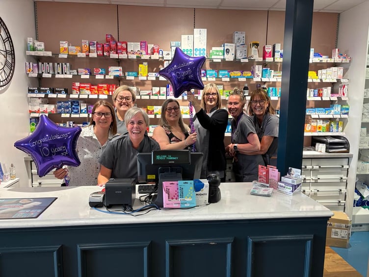 Nathan and Mari praised the staff of Mendus Pharmacy on May 1 as they celebrated 10 years since taking over the pharmacy in Pembroke’s Main Street: “A huge thank you to the staff and all our patients - it is a huge privilege being part of your community.”