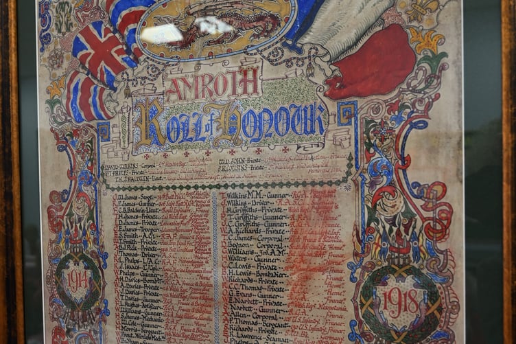 Amroth Summerhill Roll of Honour WWI