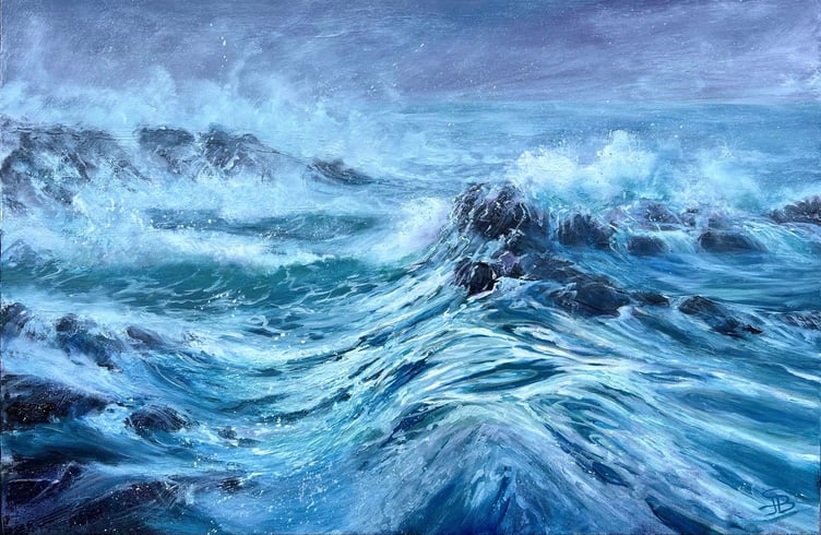 Fighting the urge, oil on canvas