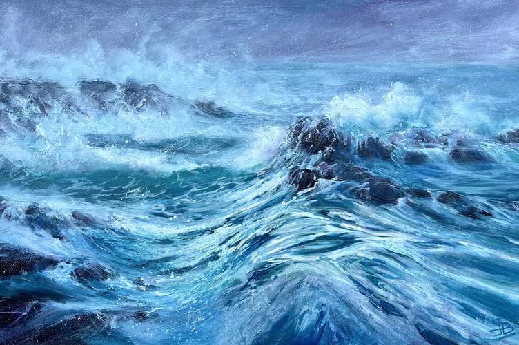 Fighting the urge, oil on canvas