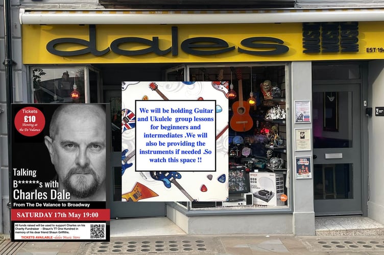 Dales Music Store, Tenby and event flyers