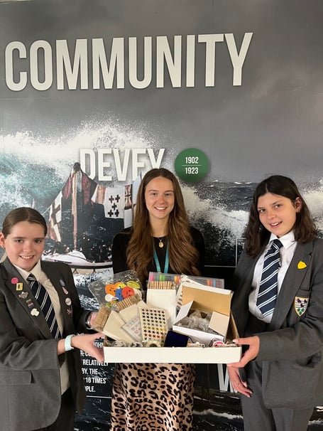 Ysgol Greenhill Social Action Team Sandy Bear donation