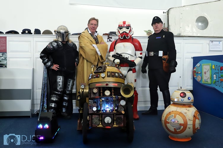 A Steampunk R2-D2 droid was a highlight of the Falcon Fun Day.