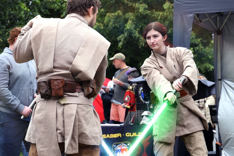 Lightsaber Guild provided demonstrations and lessons.