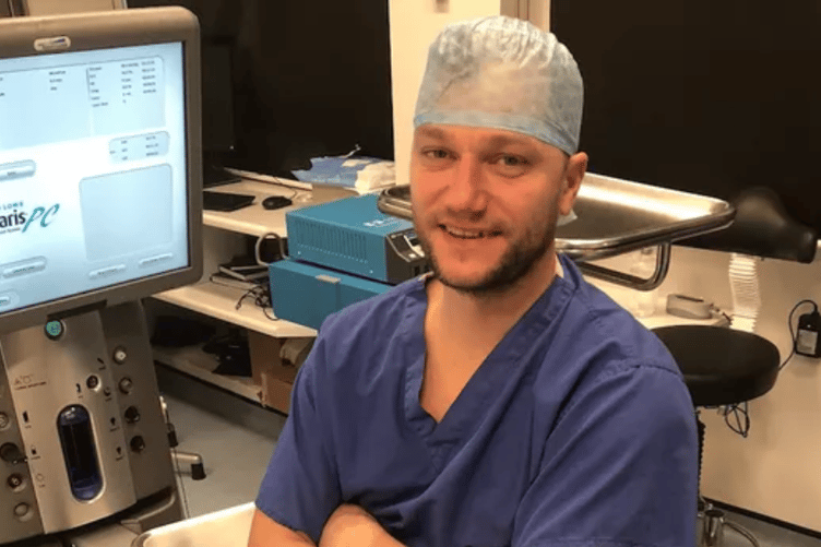 Carmarthen ophthalmologist Sam Evans