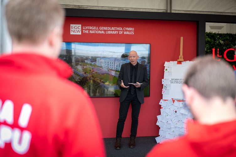 Rhodri Llwyd Morgan at the National Library of Wales’ youth strategy launch