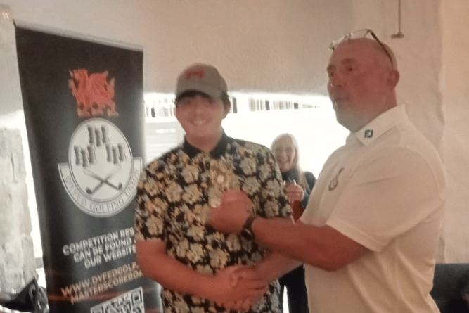 Liam Bain was Trefloyne’s first home champion of the day