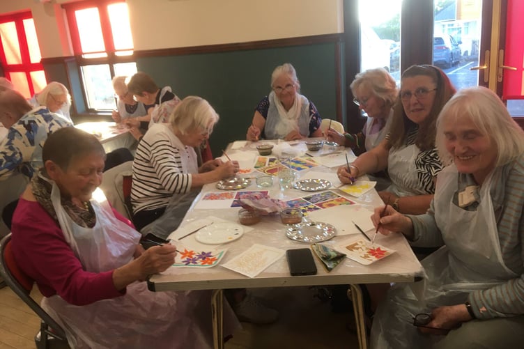 Hundleton WI members at the recent Penfro Group Meeting held at Lamphey Village Hall.