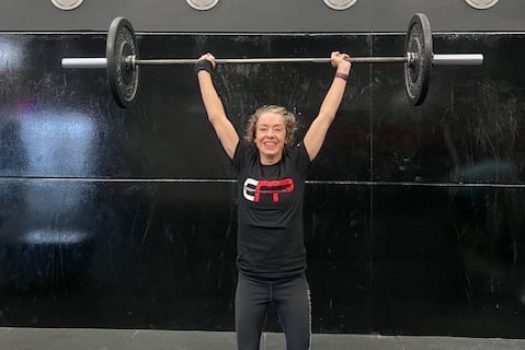 Athlete Hannah Webster training at CrossFit Pembrokeshire