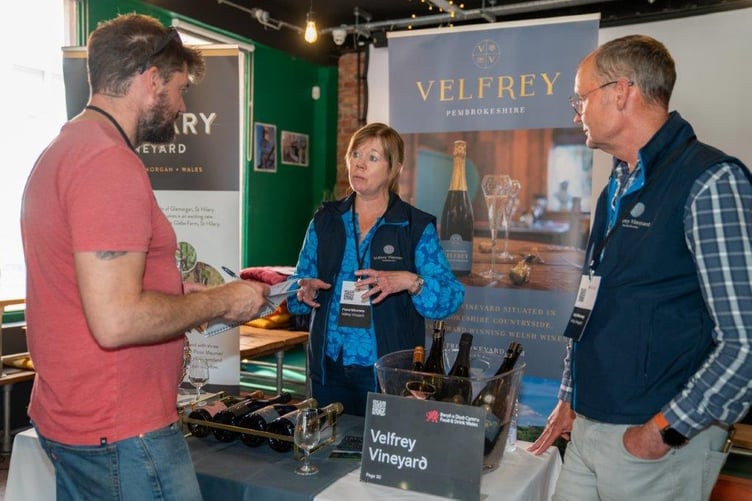Pembrokeshire’s Velfrey Vineyard at the Welsh Wine Week tasting event