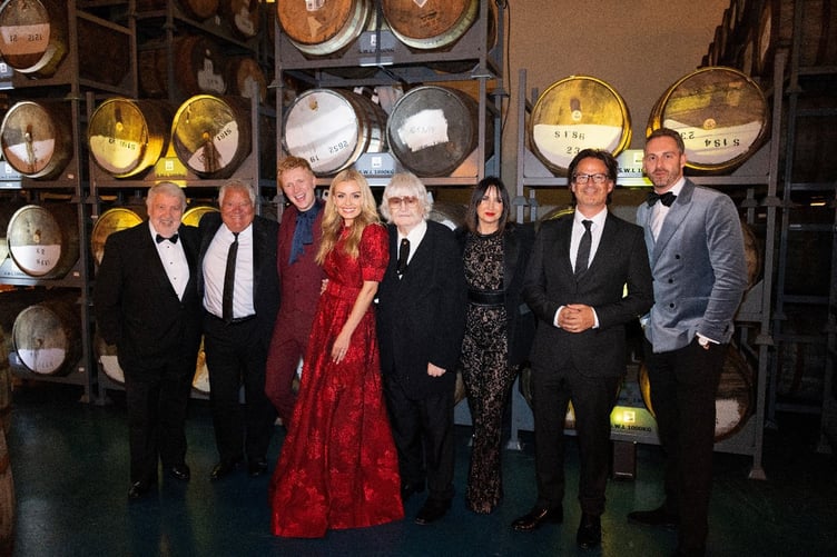 Roy Noble OBE, Max Boyce, Owain Wyn Evans, Katherine Jenkins OBE, Sir Karl Jenkins, Lucy Owen, Rhodri Owen, David Mahoney – Copperworks Distillery – Midsummer Cygnet Soiree.