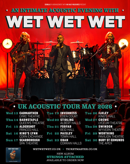 Wet Wet Wet acoustic tour poster