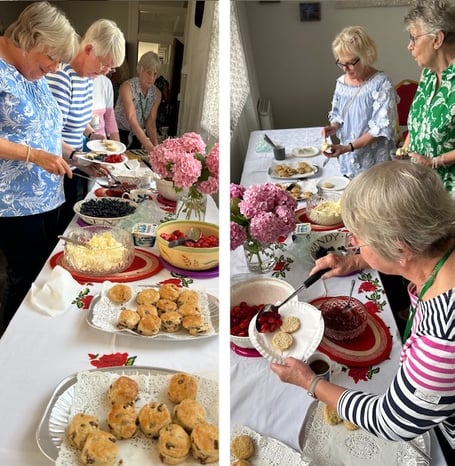 Kilgetty WI members sharing a strawberry tea