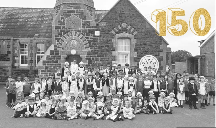 Pupils and staff at Ysgol Llys Hywel celebrated the 150th Anniversary of the Whitland primary school with a Victorian Day.