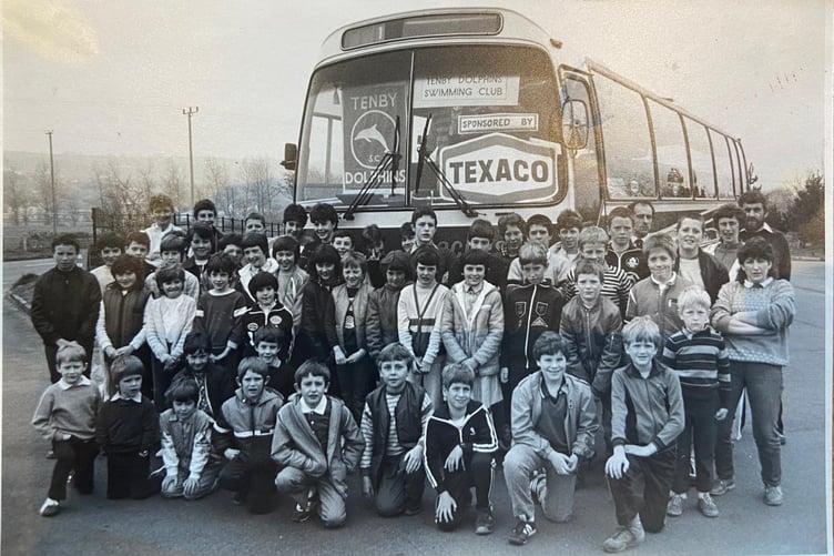 Past photo of Tenby Dolphins on tour