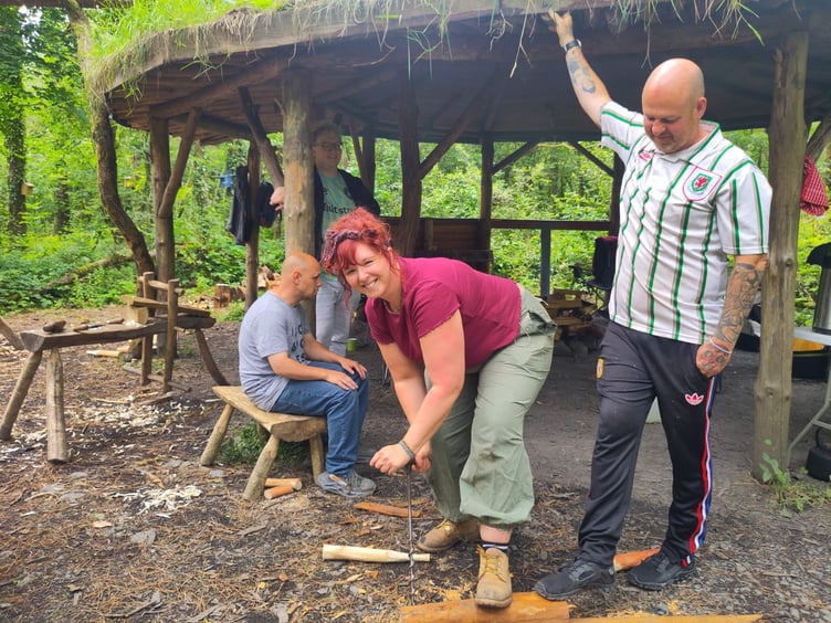 Action shot from the Carmarthenshire course.