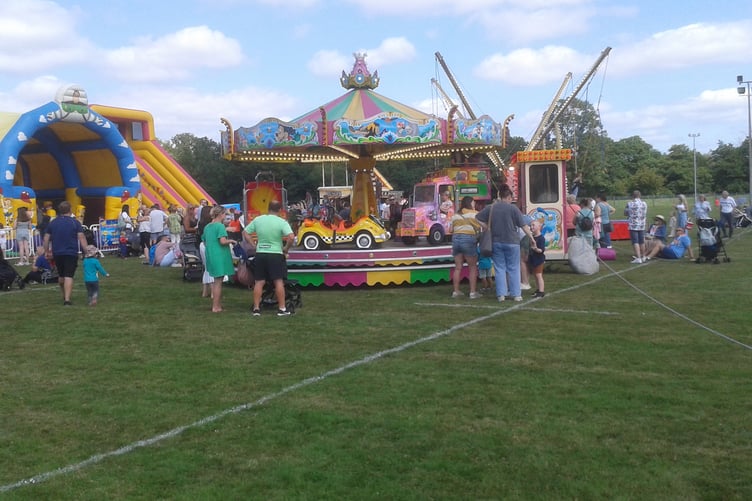 Families enjoying themselves at Whitland Carnival on Saturday, August 2