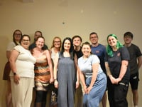 Tenby star Michelle at Bake Off Musical launch