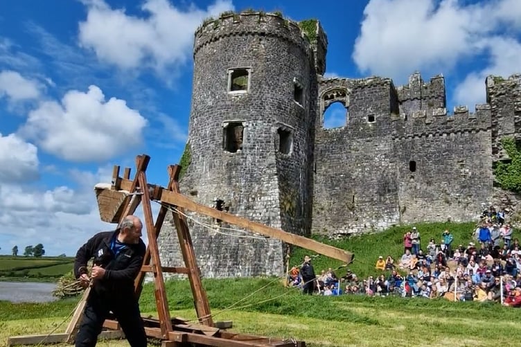 Carew Castle’s Fire! Launch of the Giant Trebuchet returns for its final summer showdown.
