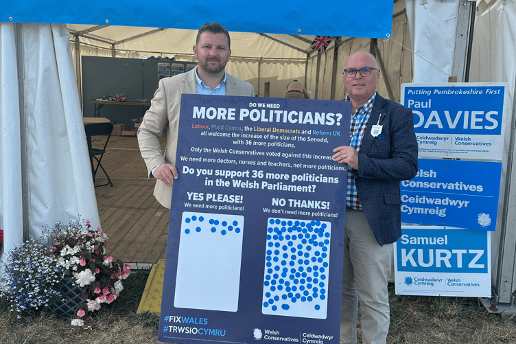 Samuel Kurtz MS and Paul Davies MS at the end of the Pembrokeshire County Show